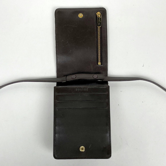 Celine C Macadam Pattern Mini Leather Pochette Shoulder Bag Brown - Picture 8 of 8